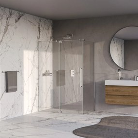 Brauer Stellar douchecabine met draaideur 140x80cm chroom
