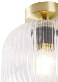Art Deco plafondlamp messing - Karel Art Deco E27 rond Binnenverlichting Lamp