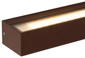 Buitenlamp Industriële wandlamp roestbruin incl. LED IP65 - Steph Modern IP65 Buitenverlichting