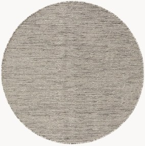 Rond handgeweven wollen laagpolig vloerkleed Rocco