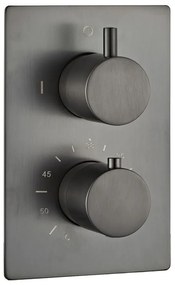 Saniclear Evolution inbouw regendouche met glijstang en 2 standen handdouche verouderd ijzer - gunmetal