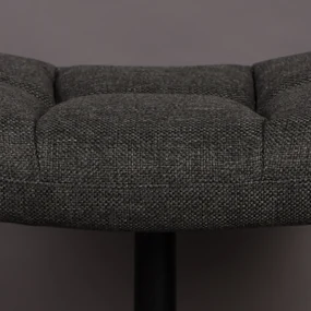Dutchbone Bar Draaibare Hocker Stof Donkergrijs
