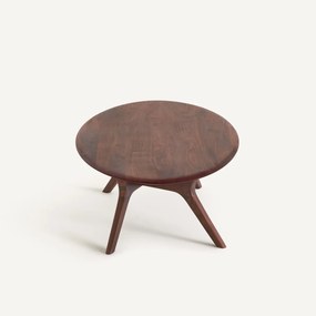 Ellipsvormige salontafel van massief notenhout, MARICIELO