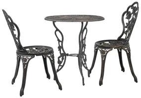 vidaXL 3-delige Bistroset gietaluminium