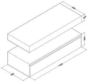 SaniGoods Mila badmeubel 120cm mat wit zonder waskom