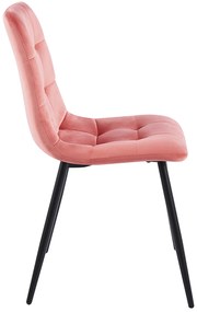 Set 4 Stoelen Stuhl Fluweel