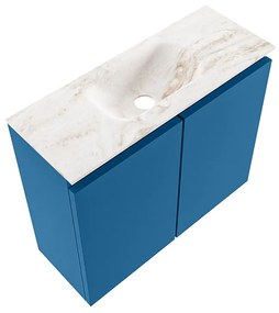 Mondiaz Ture DLux toiletmeubel 60cm jeans met wastafel frappe midden zonder kraangat