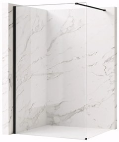 Walk-in douchewand Rea Flexi Transparent / Black 110