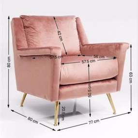 Kare Design San Diego Roze Retrofauteuil