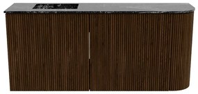 Mondiaz Joya DLux 90cm toiletmeubel ronding rechts walnut met wastafel faye links zonder kraangat lava