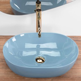 Opzetwastafel Rea LISA L.BLUE SHINY