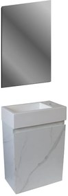 SaniGoods Mikado toiletmeubel marmer 40x22.3x50cm wit