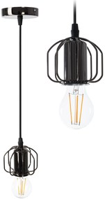 Plafondlamp hangend in de loft zwarte glans stijl APP595-1CP