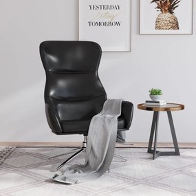 vidaXL Relaxstoel kunstleer glanzend zwart