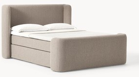 Bouclé boxspring bed Perla