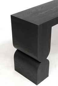 Kare Design Curve Black Sidetable Zwart Hout - 120 X 38cm.