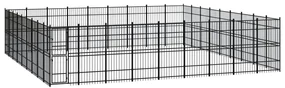 vidaXL Hondenkennel 74,65 m² staal