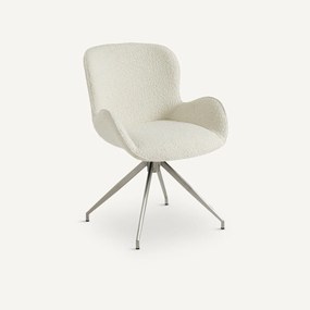 Tafelfauteuil in bouclé stof, Asyar