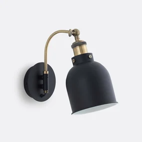 Wandlamp in ijzer en messing, Zantar