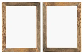 vidaXL Fotolijsten 2 st 50x60 cm massief gerecycled hout en glas