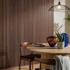 AKU Paneel Akoestisch Vilt Walnoot 260x60x2,1cm - 260 cm x 60 cm x 2.1 cm | 10 kg | Paneli akoestische wandpanelen - AKU Wandpanelen