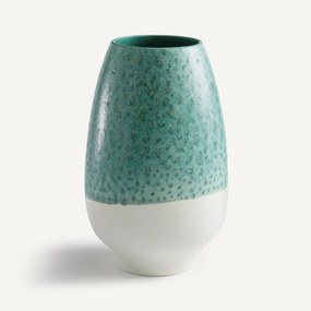 Tweekleurige vaas van geglazuurd aardewerk, DOLO