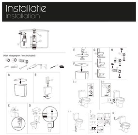 Differnz staand toilet duoblok PK wit