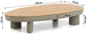 Hoek loungeset 6 personen Aluminium/Rope /Teak Taupe  Santika Furniture Santika