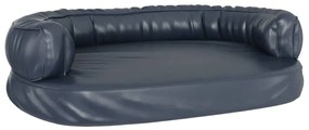 vidaXL Hondenmand ergonomisch schuim 88x65 cm kunstleer donkerblauw