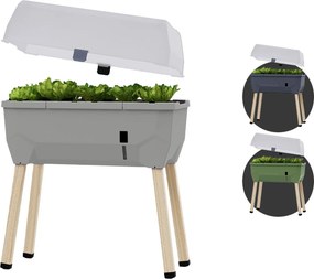 Gusta Garden SAMMY SALAD - saladekweekbak met watertank &amp; deksel - lichtgrijs