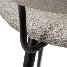Dan-Form Napoleon Design Eetkamerstoel Grijsbruin Boucle