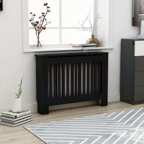 vidaXL Radiatorombouw 112x19x81 cm MDF zwart