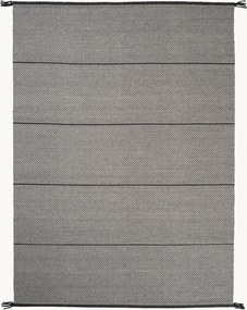 Handgeweven laagpolig wollen vloerkleed Vision Walk