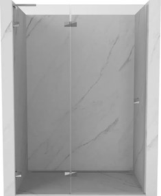 Mexen Lunar L draaideur douche links 135 cm, transparant, chroom - 834L-135-000-01-00-L