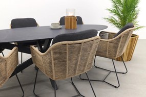 Belmond naturel/Privada 240x107 - Ovale tuinset - 7-delig