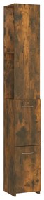 vidaXL Badkamerkast 25x25x170 cm bewerkt hout gerookt eikenkleurig