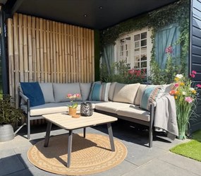 Garden Impressions Milou loungeset hoek 4-delig - donker grijs
