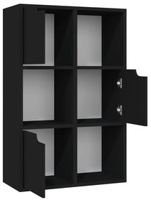 vidaXL Boekenkast 60x27,5x88 cm spaanplaat zwart
