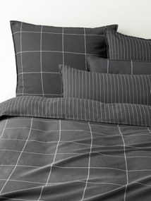 Omkeerbaar geruit flanellen dekbedovertrek Noelle van katoen