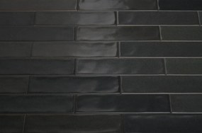 DTG Tempo wandtegel 6.5x25cm zwart mat