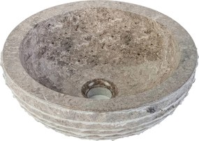 Sanigoods Eliza waskom rond 35x15cm grijs