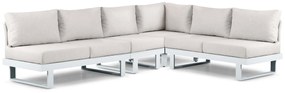 Hoek loungeset 6 personen Aluminium Wit Lifestyle Garden Furniture Lorenzo