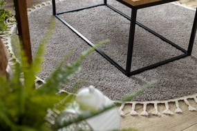 Tapijt BERBER 9000 ROND bruinrand ,  Barber , marokkaanse shaggy