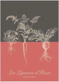 Jacquard theedoeken Legumes D'Hiver Tomette, 4-delig