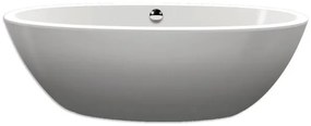 Xenz Britt vrijstaand bad - 190x94x60 - incl. sleuf overloop/afvoer - Acryl - wit glans 7004-01-S01