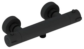 Adema Calypte thermostatische douchekraan met staafhanddouche zwart mat sw110885/sw158727/sw377839/