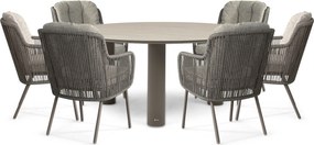 Tuinset 6 personen 158 cm Rope Taupe Santika Furniture Santika