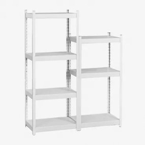 Set Van 2 Stalen Planken (150-120x60 Cm) Crenzi Wit - Sklum