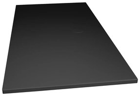 Xenz Flat douchevloer 200x100x4cm zwart mat