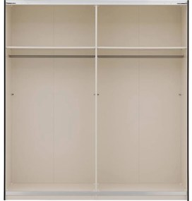 Goossens Kledingkast Easy Storage Sdk, 153 cm breed, 220 cm hoog, 1x 3 paneel glas schuifdeur li en 1x 3 paneel spiegel schuifdeur re
